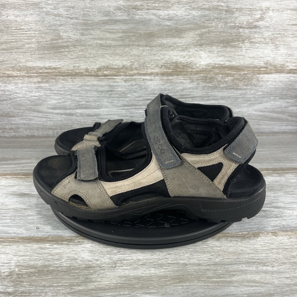 ECCO Mens Offroad Yucatan Hiking Sandals Gray Leather EU 46 US 12